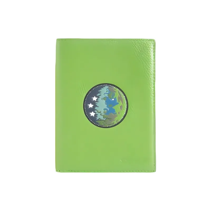 COACH Leather Passport Holder Mini Unisex Green-0