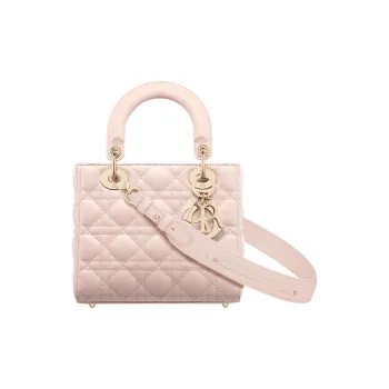 DIOR Lady Dior My ABCDior Sheepskin Shoulder Bag, Crossbody Bag, Handbag Small Size Women's Rouge Pink