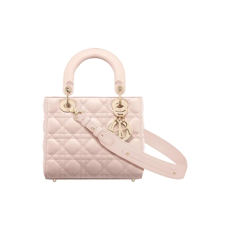 DIOR Lady Dior My ABCDior Sheepskin Shoulder Bag, Crossbody Bag, Handbag Small Size Women's Rouge Pink-0