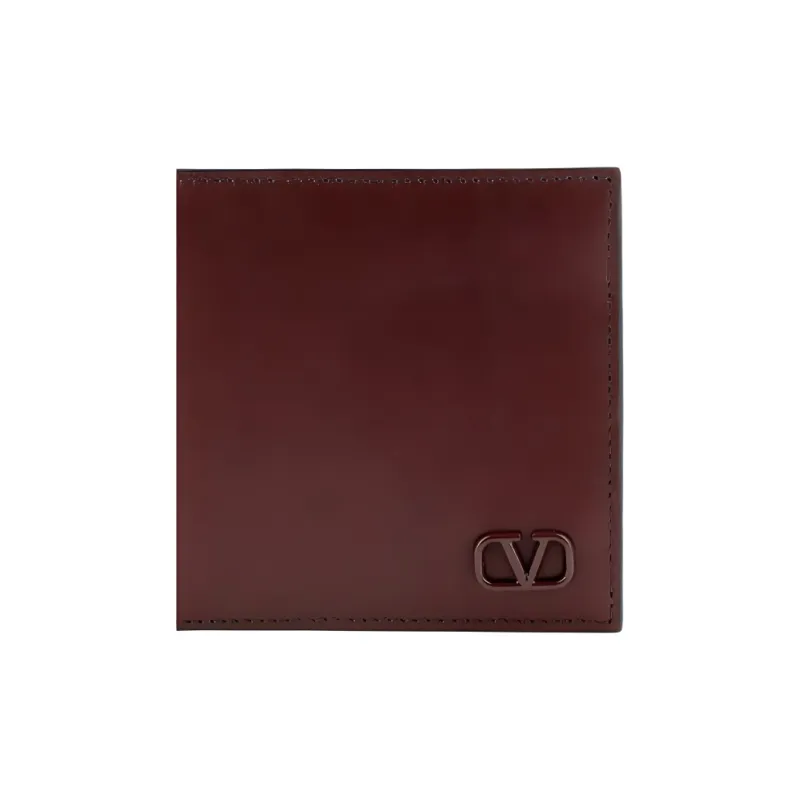 Valentino Leather Wallet Regular Unisex Burgundy-3