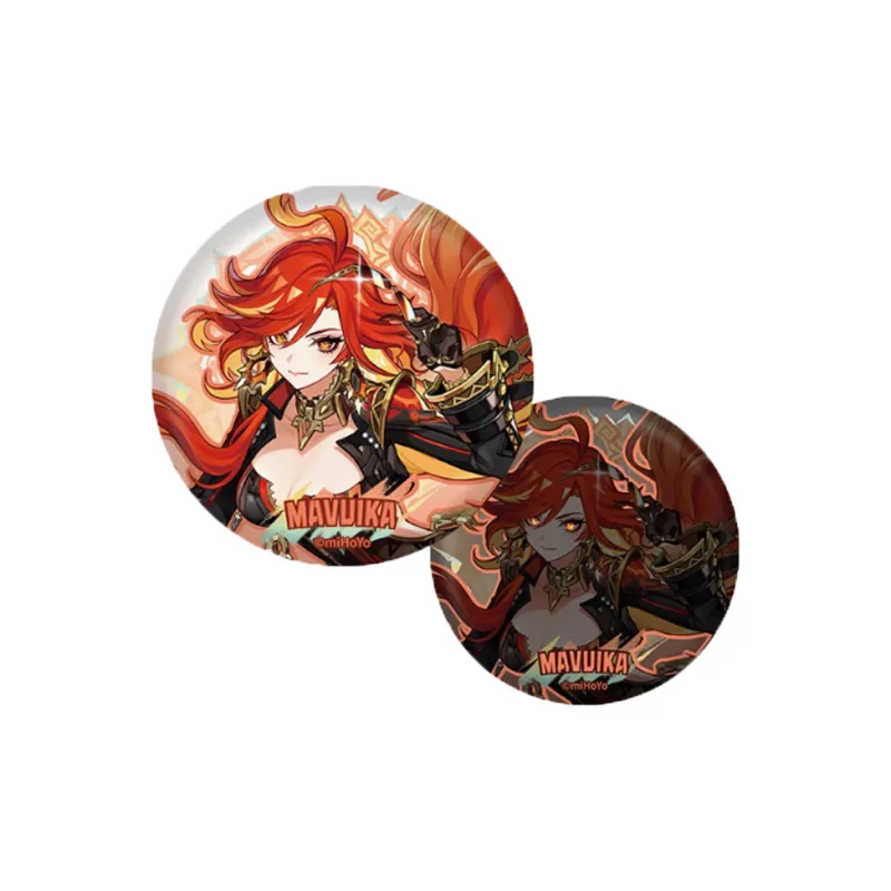 GenShin Marlene Kinich Kazine Shinoning Nata Theme Collection Figure Print Oloren Chaska Genshin Badges-6