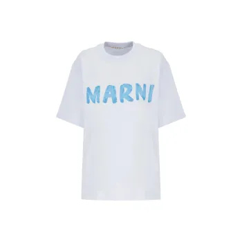 MARNI Logo T Shirt 'Light Blue'