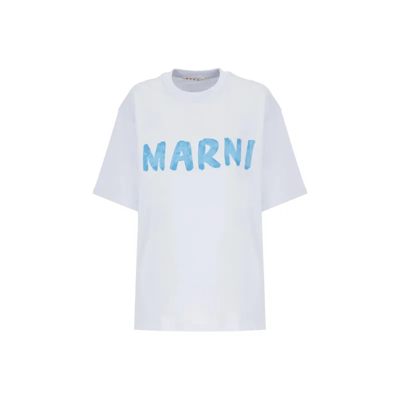 MARNI Logo T Shirt 'Light Blue'-0