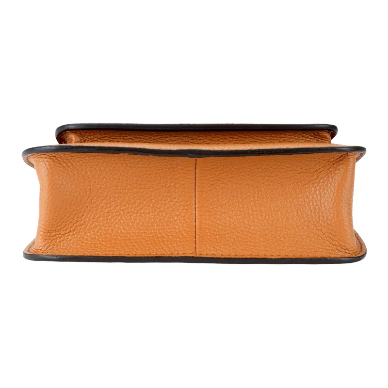 MCM Leather Crossbody Bag, Shoulder Bag Mini Women's Cognac-3