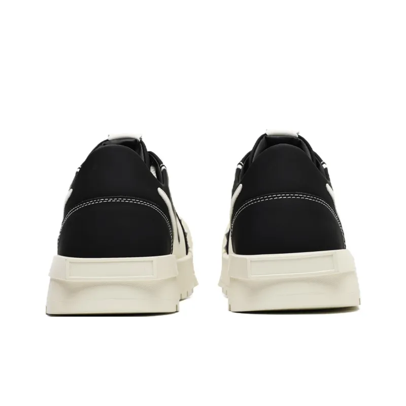 Mo Xu Open Ended Smiling Eggshell Shoes Slip Resistant Height Increasing Low Top Skateboard Shoes Unisex Black White-5