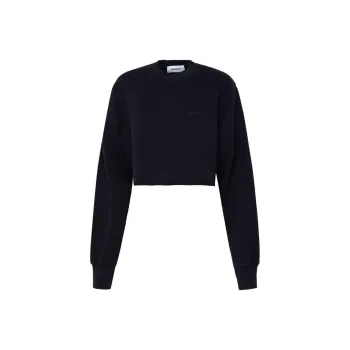AMBUSH Logo Embroidered Crewneck Cropped Sweatshirt