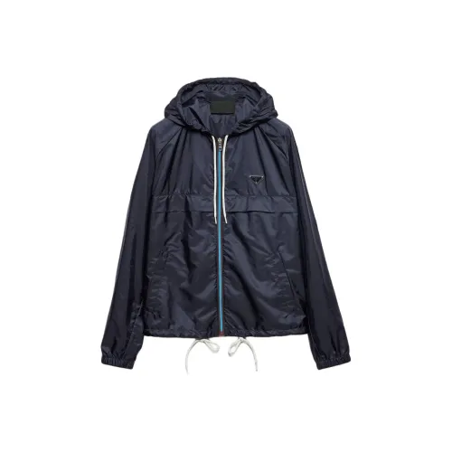 PRADA Re Nylon Jackets & Coats Men's Blue