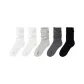 White, White, Light Heather Gray, Dark Heather Gray, Black