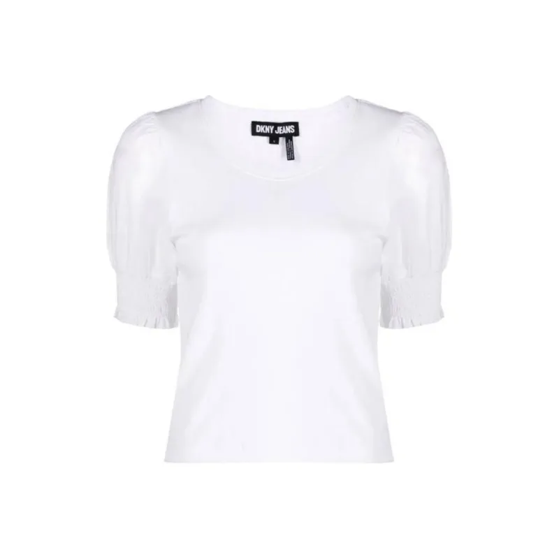 DKNY Puff sleeve Cotton T shirt-0