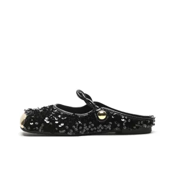 Lanza Stitching Sequins Abrasion Resistant Closed Toe Slippers Women's