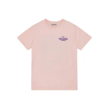 GANNI Lotus Jersey Palm Trees Relaxed T-Shirt
