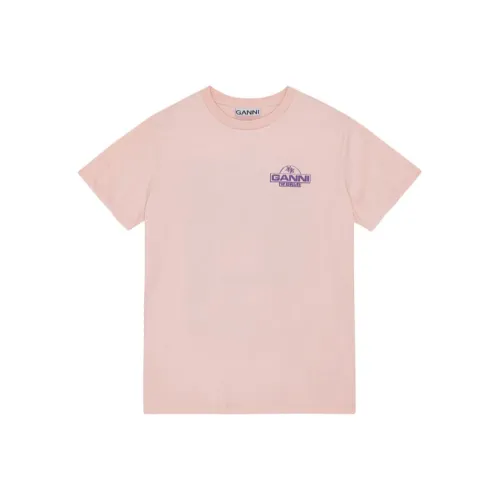 GANNI Lotus Jersey Palm Trees Relaxed T Shirt