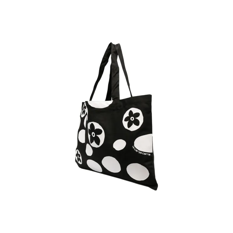10 CORSO COMO Fabric Tote Bag, Shopping Bag, Handbag, Shoulder Bag Women's Black & White-1