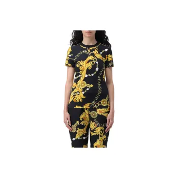 VERSACE JEANS COUTURE Barocco print Cotton T shirt