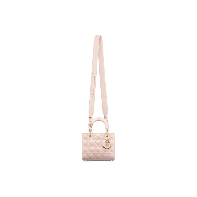 DIOR Lady Dior My ABCDior Sheepskin Shoulder Bag, Crossbody Bag, Handbag Small Size Women's Rouge Pink-3