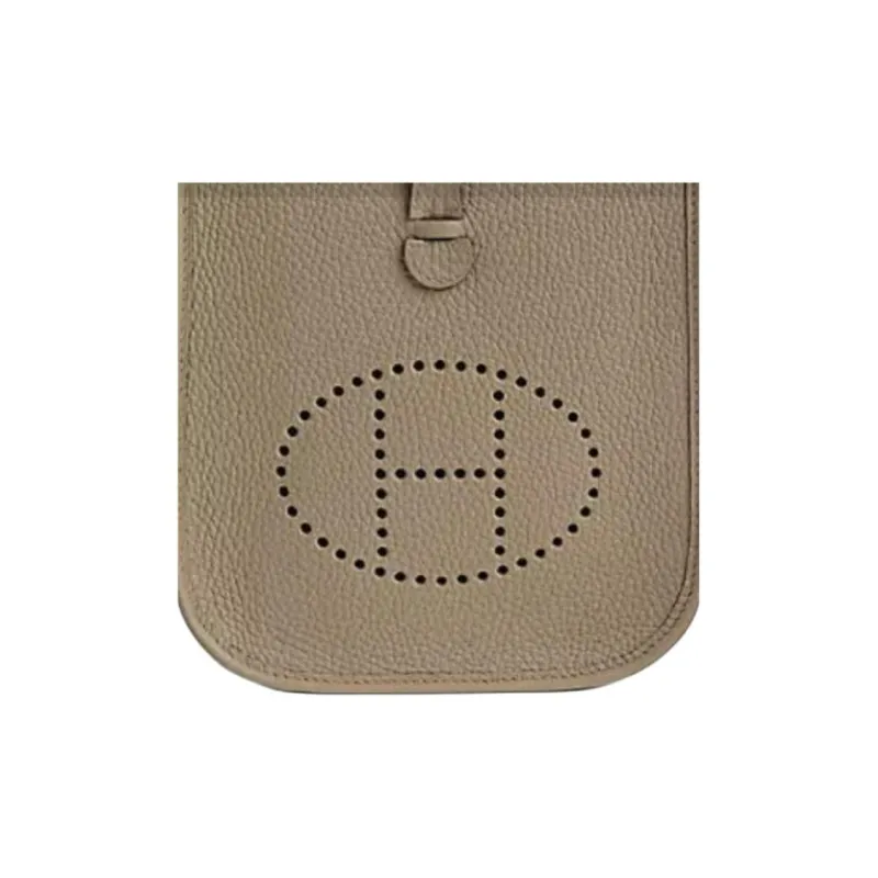 HERMES Evelyne Clemence Calfskin Shoulder Bag Women's 65 Vert Moyen Medium Green-3
