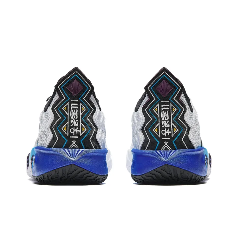 Anta KAI 2 Cushioning, Abrasion Resistant, And Resilient Properties Low Top Basketball Shoes Men's White Black Blue-4