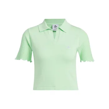 Adidas KNIT POLO SHIRT Polo Shirt Women's Light Green