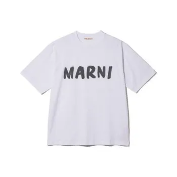 MARNI Logo Printed Jersey T Shirt