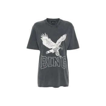 Anine Bing Logo Printed Jersey T Shirt