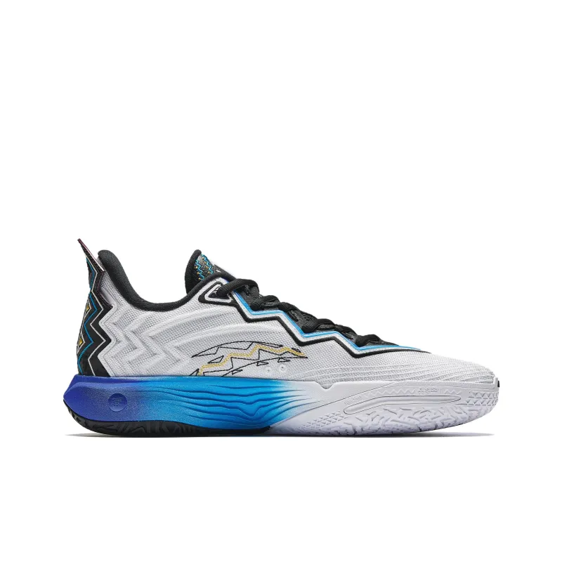 Anta KAI 2 Cushioning, Abrasion Resistant, And Resilient Properties Low Top Basketball Shoes Men's White Black Blue-1