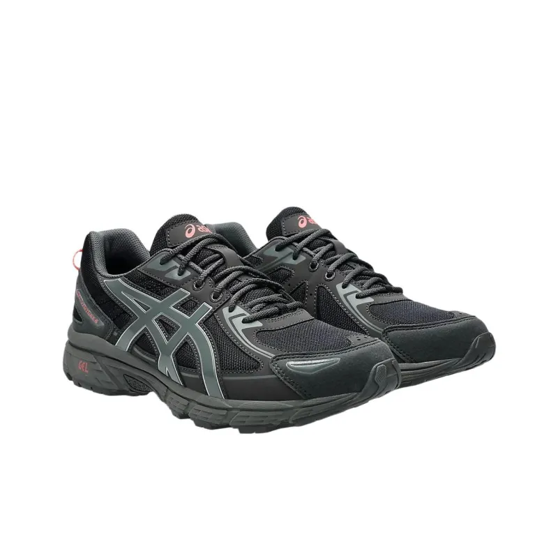 Asics Gel Venture 6 Cushioning, Wear Resistant Low Top Running Shoes Unisex Black Green-2