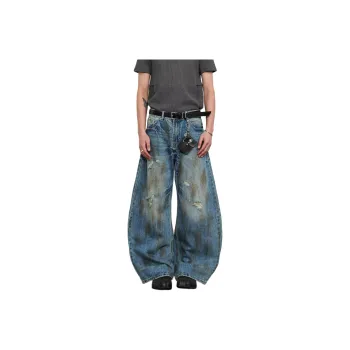 DUATOGE Jeans Men's Vintage Blue 