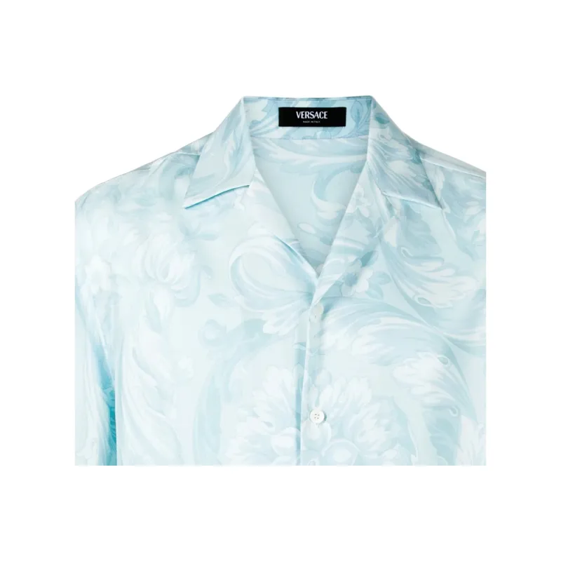 VERSACE Barocco print Silk Shirt-4