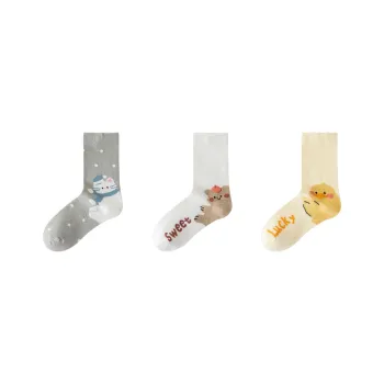 Cotton Gene Mid Calf Socks Women's Combo Set
