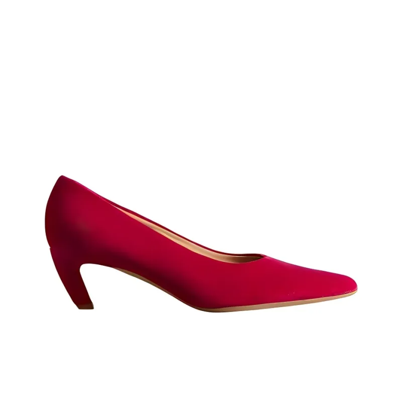 GABRIELA HEARST Peggy Irregular Heel High Heels 5cm Women's Fuchsia-1