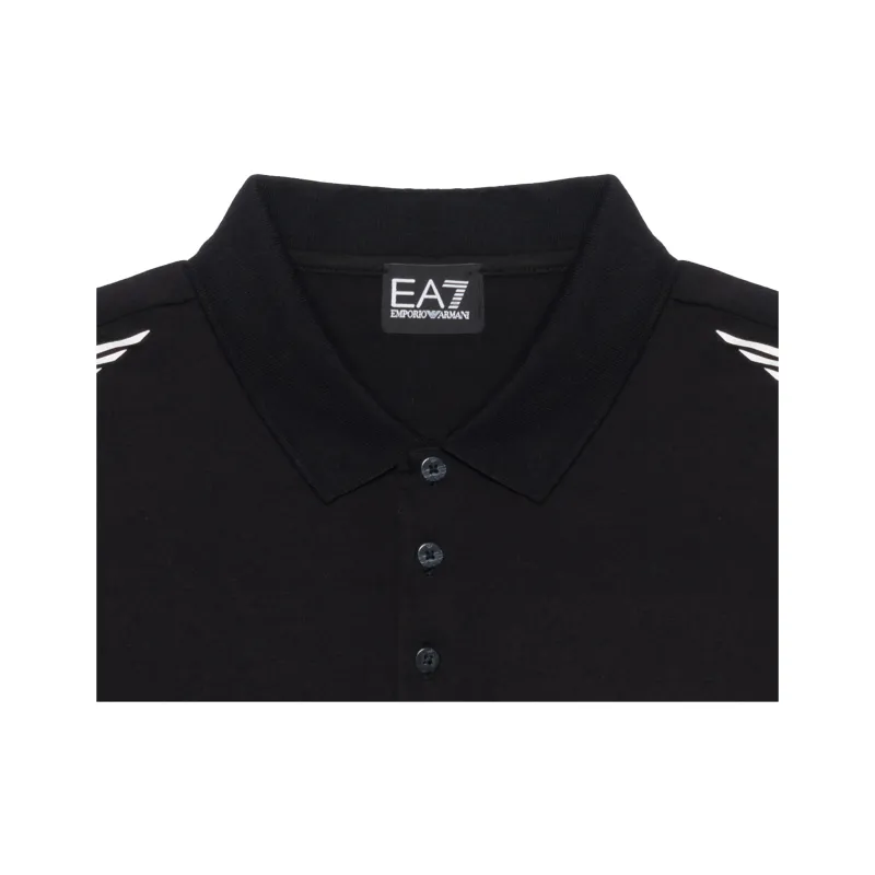 EMPORIO ARMANI EA7 SS24 Polo Shirt Men's Black-7
