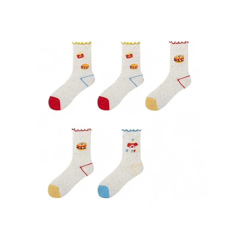 H YXIANG Mid Calf Socks Women's Combo Set-22