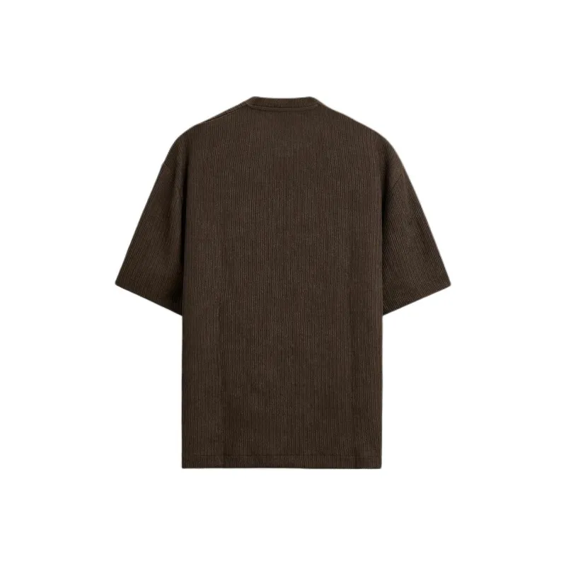 ZARA T Shirts Men Dark Brown-1