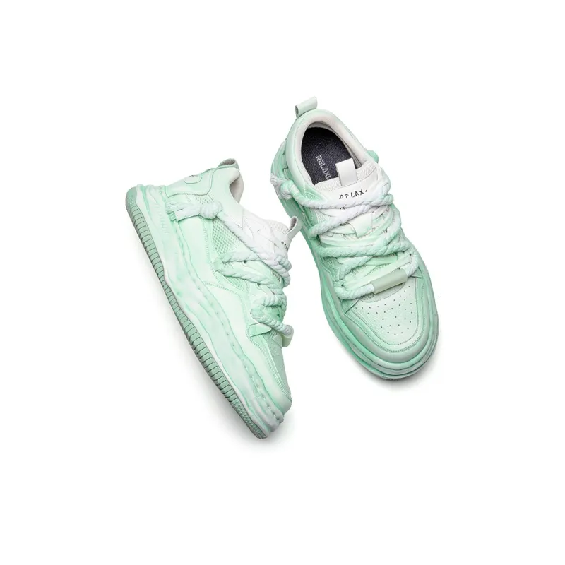 RELAXURSELF Slip Resistant, Abrasion Resistant, Breathable, Height Increasing Low Top Skateboard Shoes Unisex Gradient-26