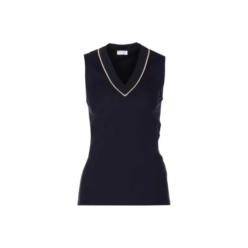 Brunello Cucinelli Fine ribbed Tank Top-0