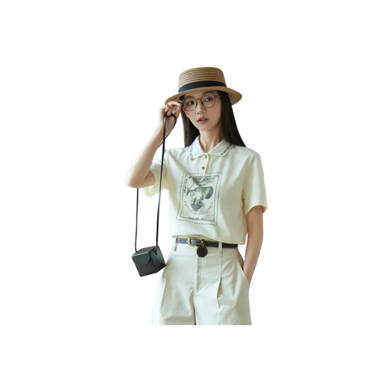 ZIHAN T-Shirts Women's Beige-0