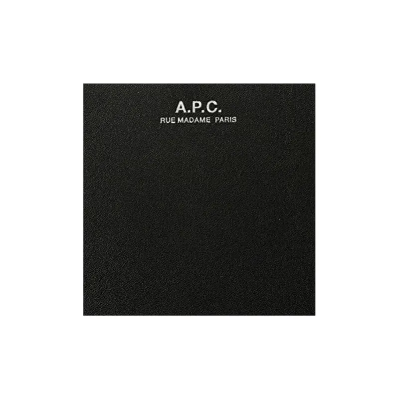 A.P.C Jamie Cow Leather Crossbody Bag, Shoulder Bag Men's Black-6