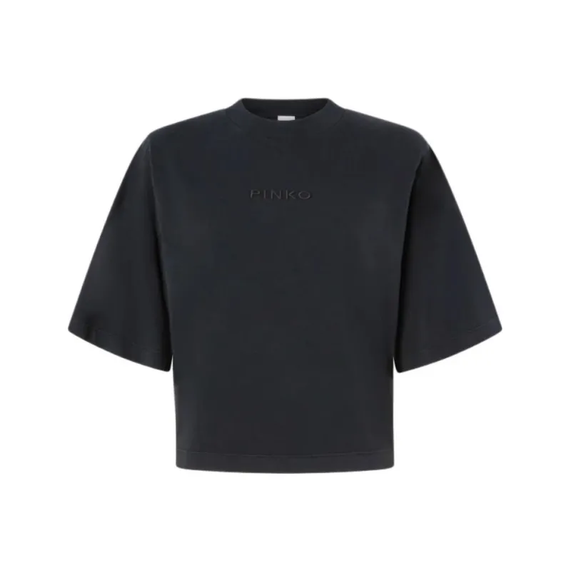 PINKO Niamey Wide Short Sleeved Boxy T Shirt-0