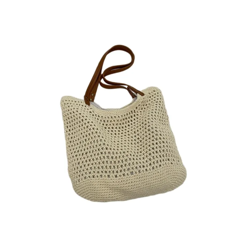 Tonlion Straw Woven Shoulder Bag Women's Beige-1