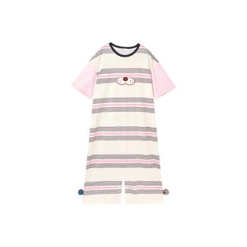 YSO Cool Cat Series Home Onesies Women's Pearl White