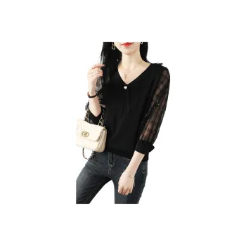 Korean Style T-Shirt Women's Black