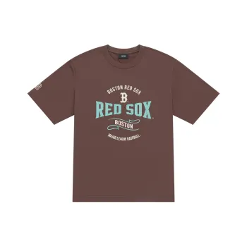 MLB Preppy Style Collection Boston Red Sox SS25 T Shirt Men's Brown