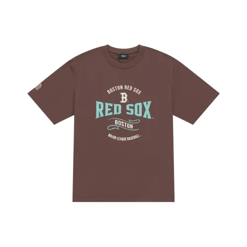 MLB Preppy Style Collection Boston Red Sox SS25 T Shirt Men's Brown