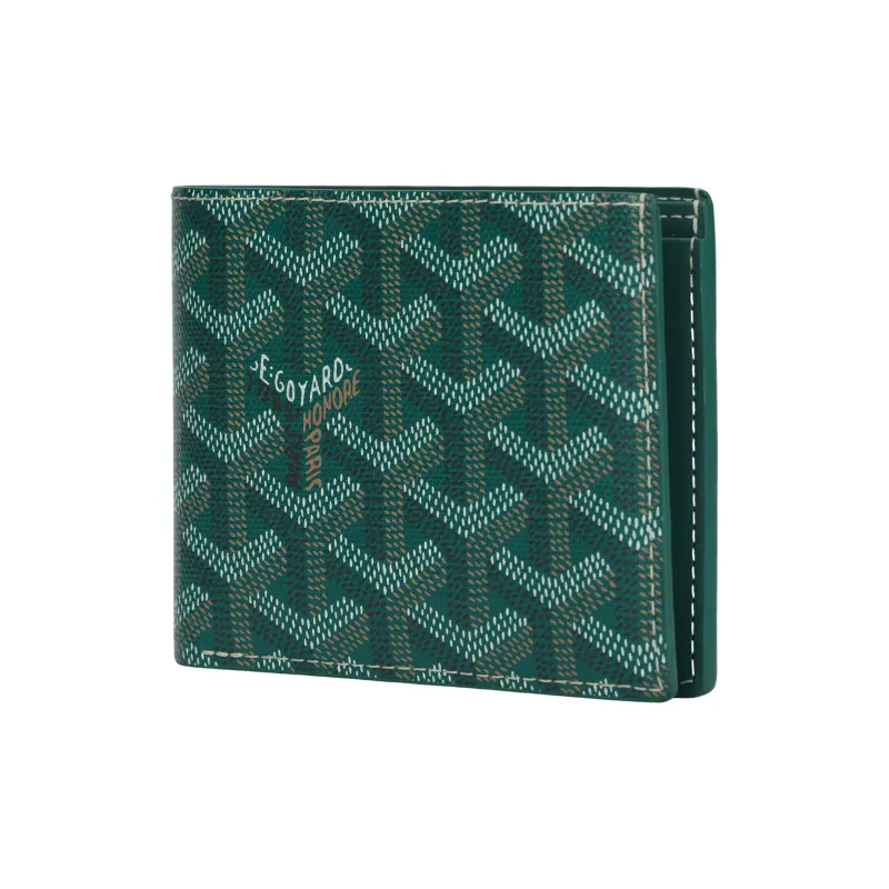 GOYARD SAINT FLORENTIN Canvas With Leather Wallet Unisex Green-1