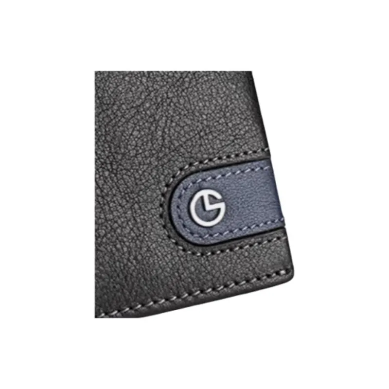 GOLDLION Cow Leather Wallet Men's Black-5