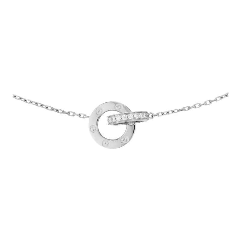 CARTIER Love Necklace Collection 18K White Gold Necklaces Women's-1