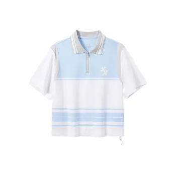XTEP Polo Shirt Women's Clearwater Blue/Pearl White