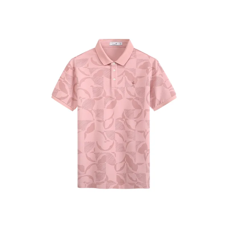 Dance With Wolves Polo Shirt Men's Pink-0