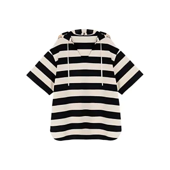 NEMOWU Regular T Shirt Women's Apricot Stripes