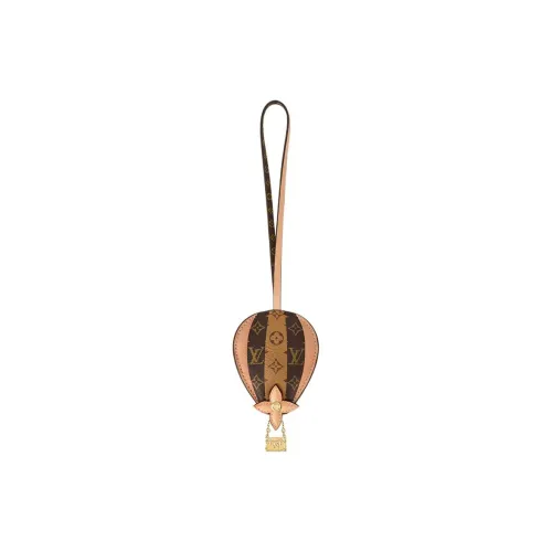 LOUIS VUITTON Cow Leather With Monogram Canvas Bag Accessory Women's Brown